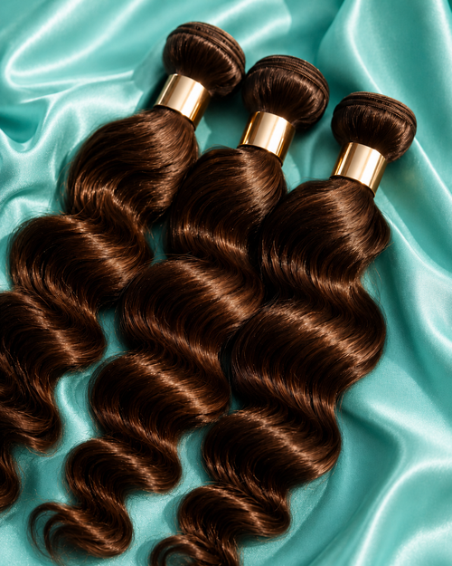 Wavy: Brown Body Wave 3 Bundles Virgin Hair