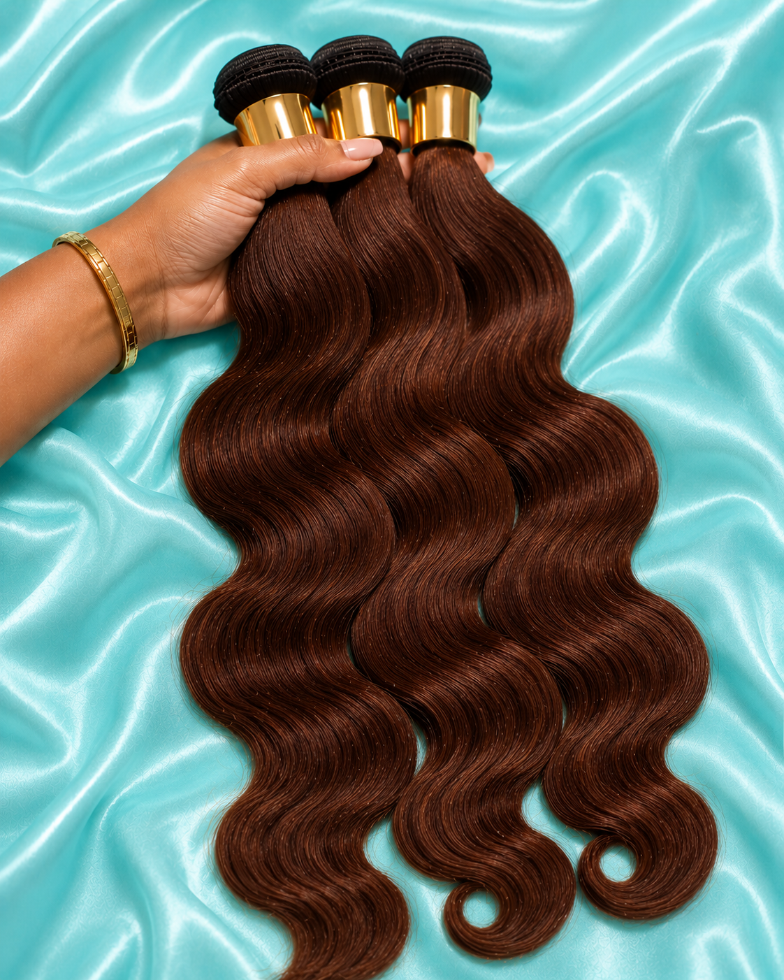 Wavy: Brown Body Wave 3 Bundles Virgin Hair