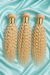 Curly: Blonde Brazilian Kinky Curly 3 Bundles
