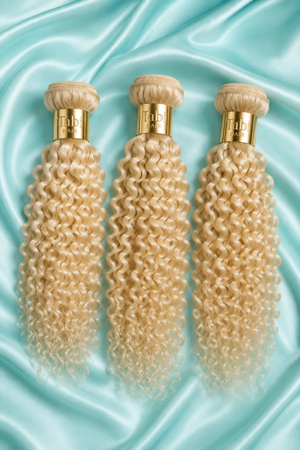 Curly: Blonde Brazilian Kinky Curly 3 Bundles