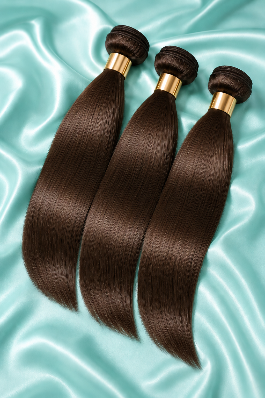 Straight: Brown Indian Straight Virgin 3 Bundles
