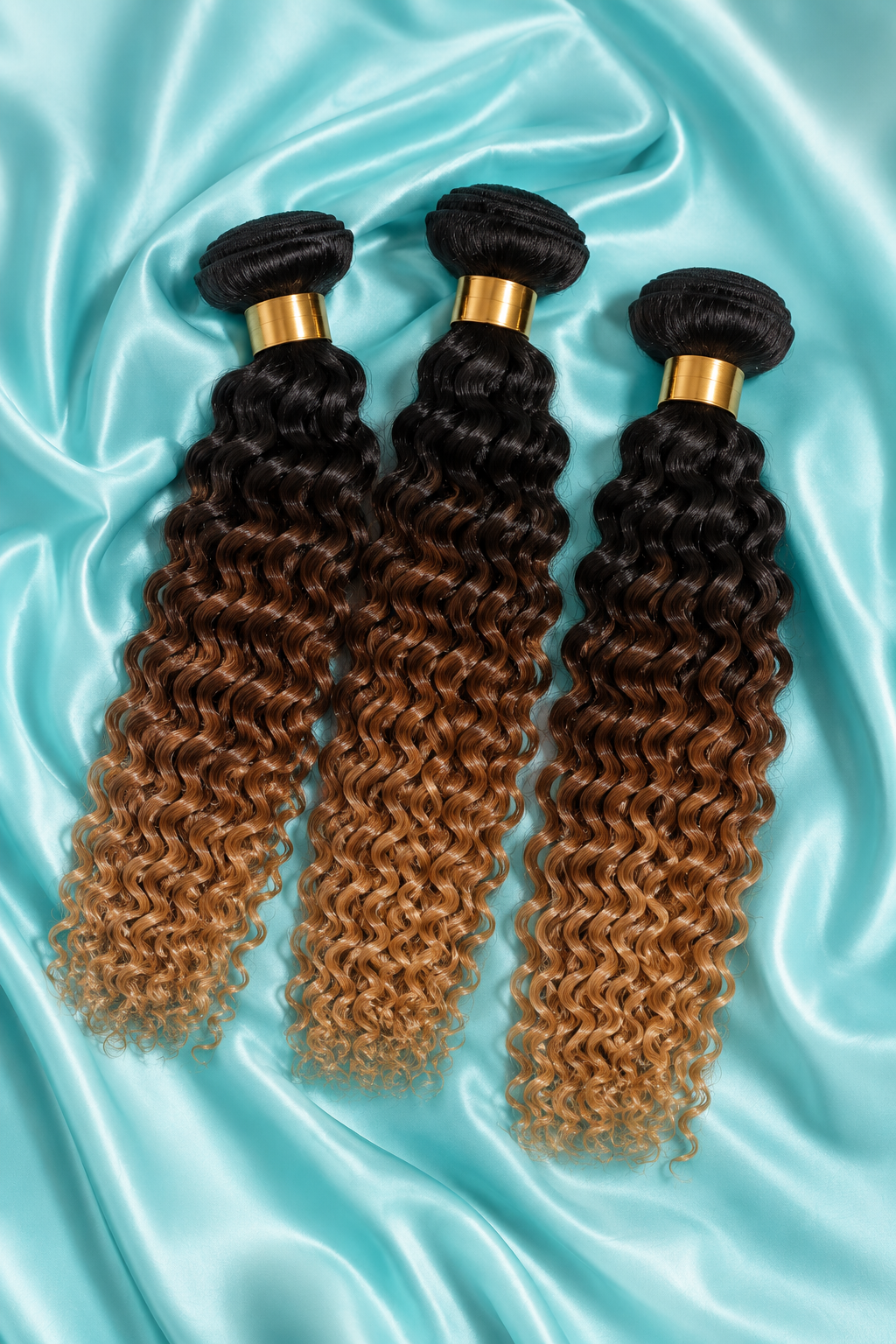 Curly: Ombre Brazilian Kinky Curly 3 Bundles
