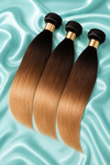 Straight: Ombre Indian Straight Virgin 3 Bundles