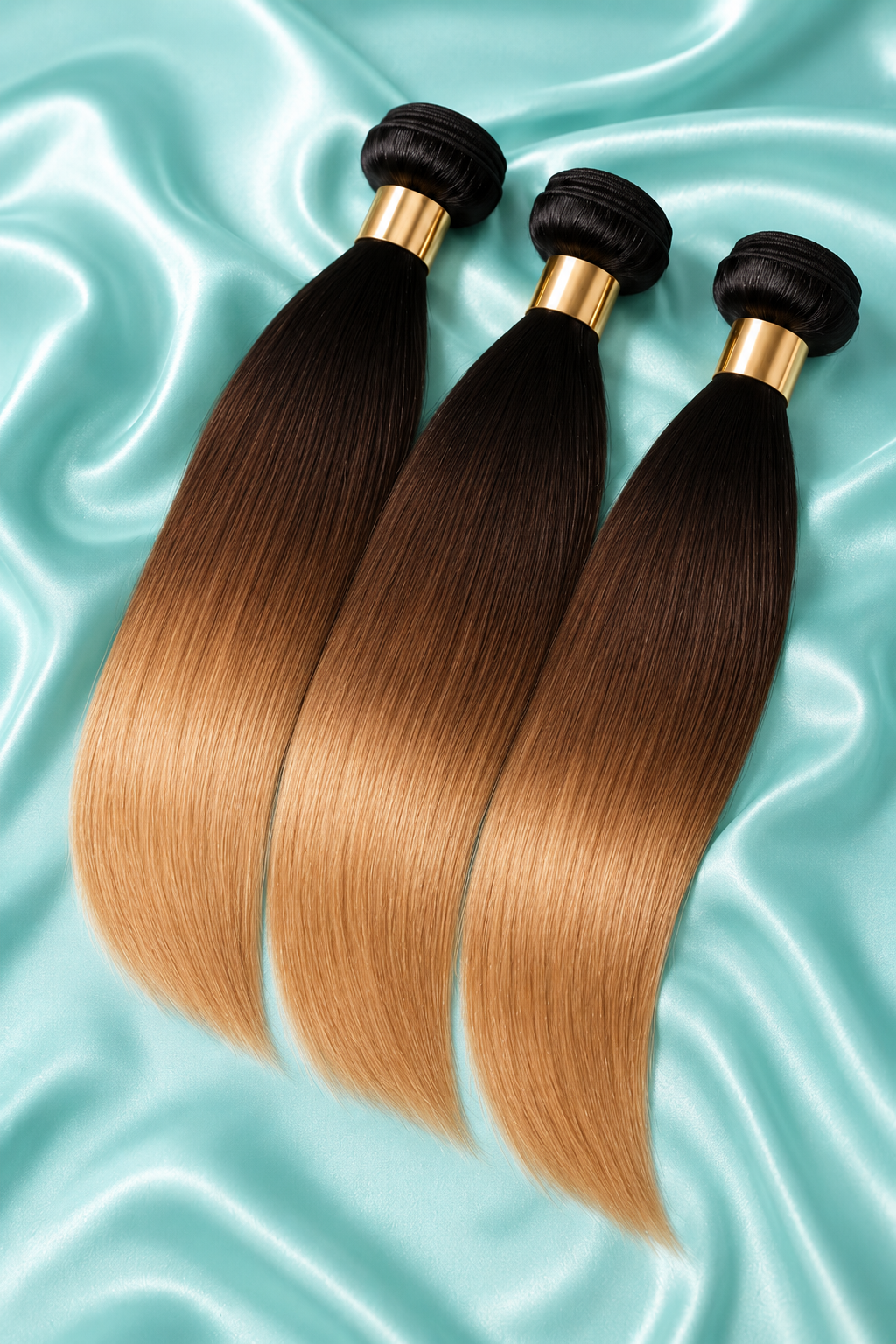 Straight: Ombre Indian Straight Virgin 3 Bundles