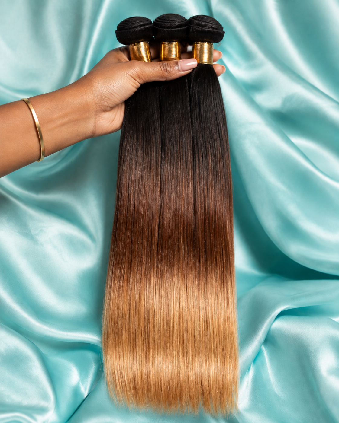 Straight: Ombre Indian Straight Virgin 3 Bundles
