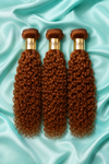 Curly: Reddish Brazilian Kinky Curly 3 Bundles