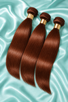 Straight: Reddish Indian Straight Virgin 3 Bundles