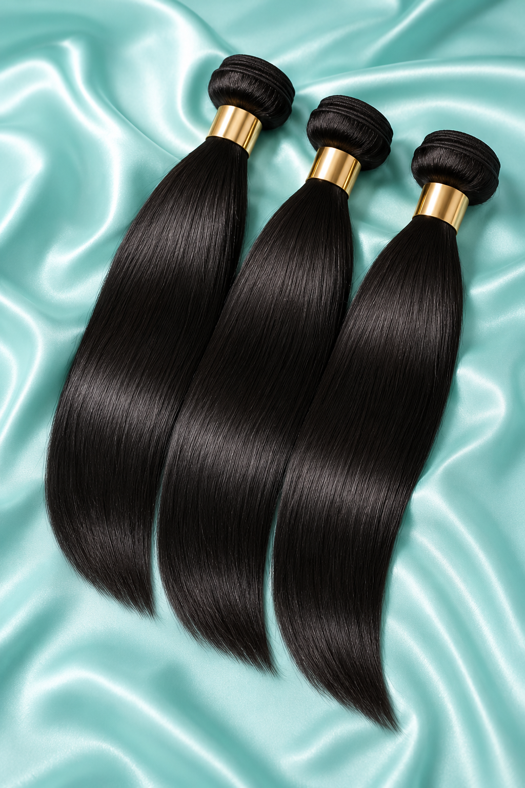 Straight: Black Indian Straight Virgin 3 Bundles