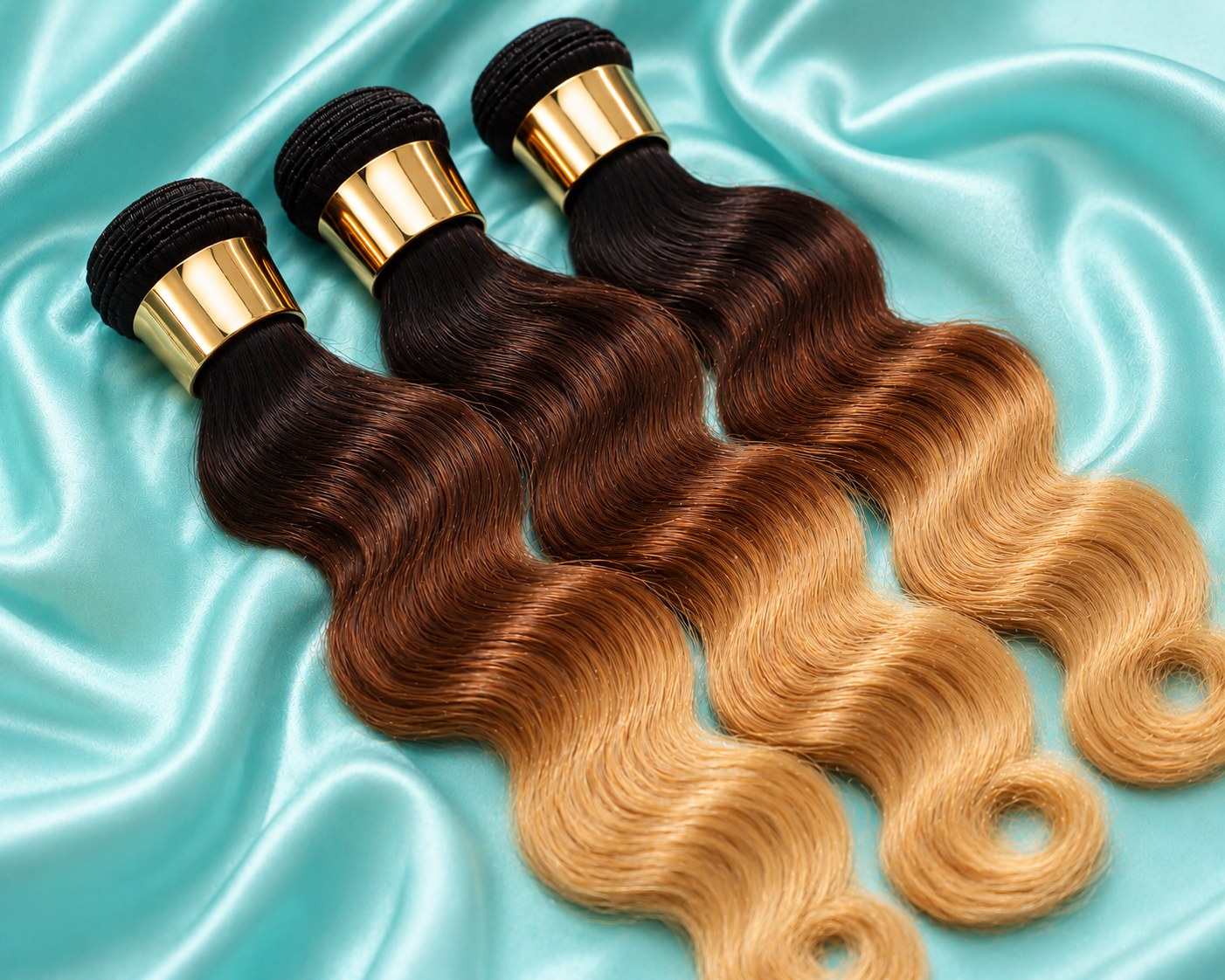Wavy: Ombre Color 1b/4/27 Body Wave 3 Bundles Virgin Hair